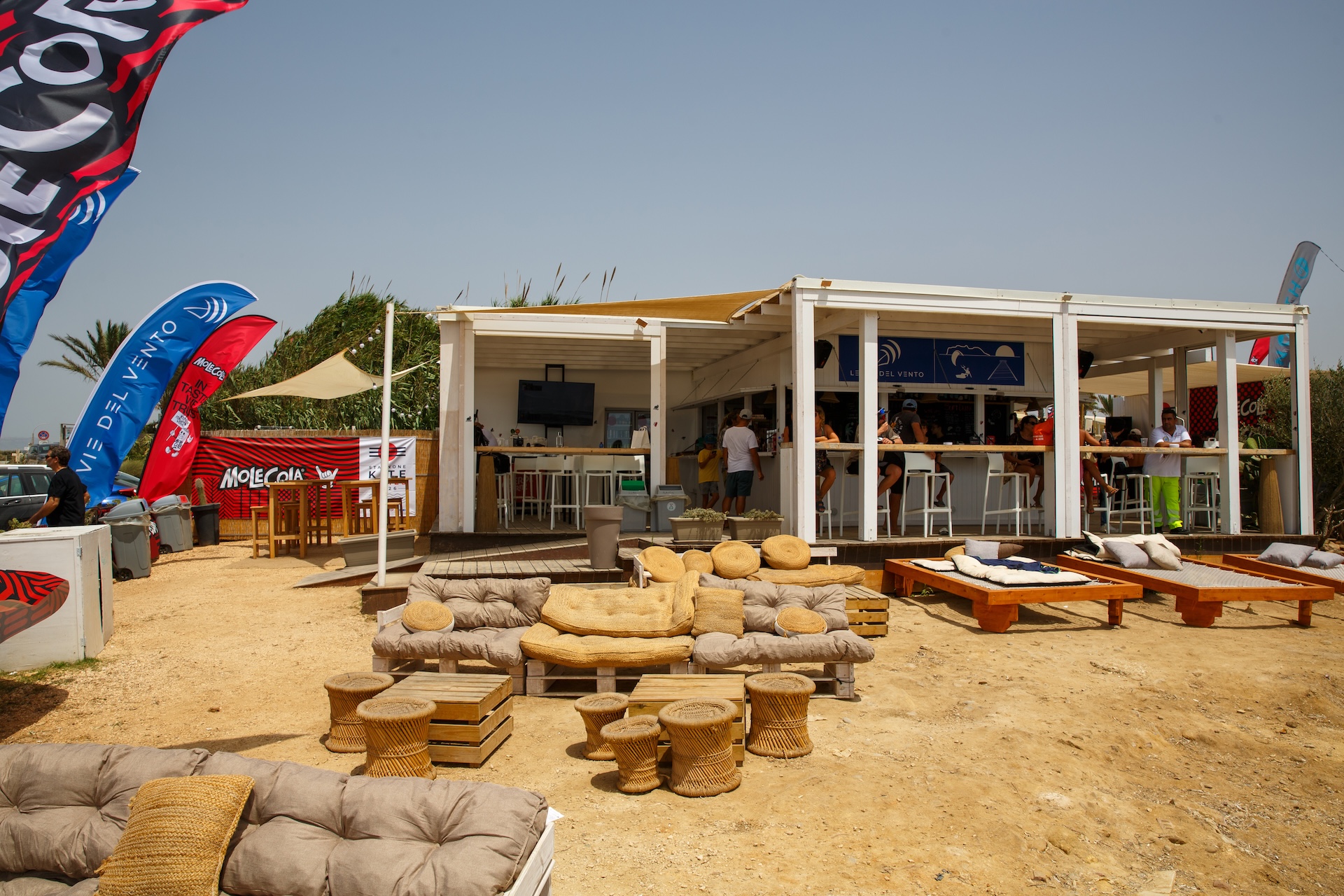 Il beach village Le Vie del Vento durante lo Stagnone Kite Games 2026